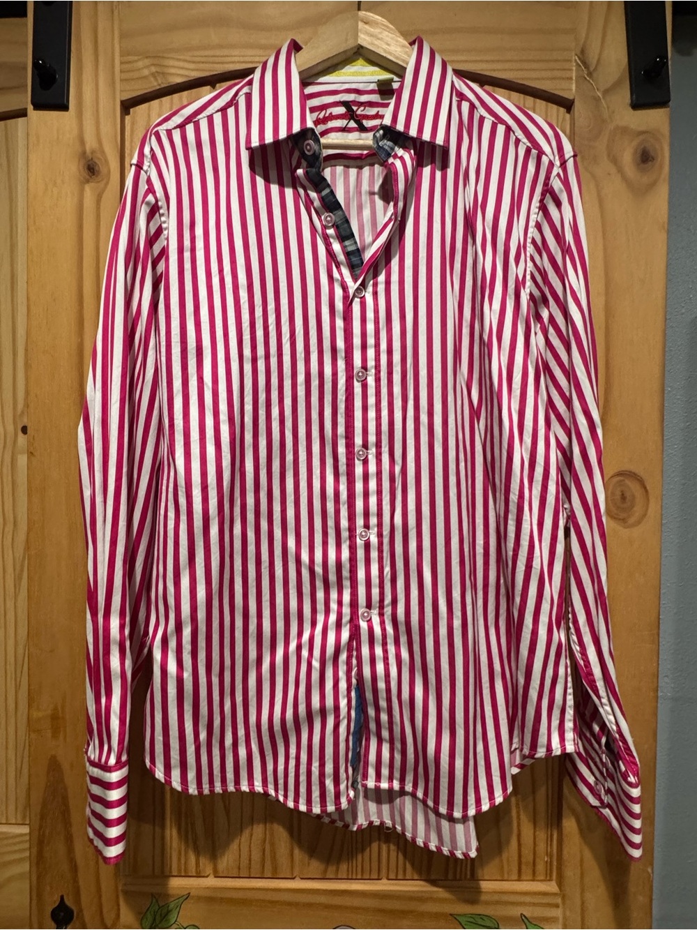 Robert Graham Pink & White Vertical Stripe Dress Shirt